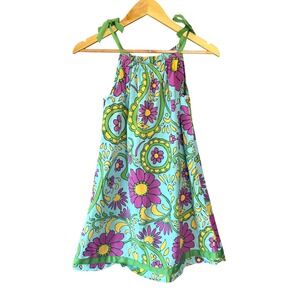 Hanna Andersson Dress 10/140 cm Girls Colorful‎ Floral Paisley Summer Vacation